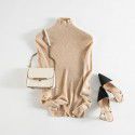 Woolen sweater for women, slim fit with high neck lining, knitted sweater for women