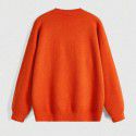 Halloween New Round Neck Loose Pumpkin Cat Jacquard Long Sleeve Knitted Sweater