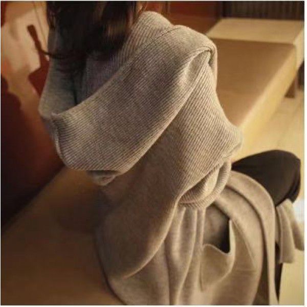 Women's new loose plus size knitted cardigan, large sweater jacket, medium to long style for women