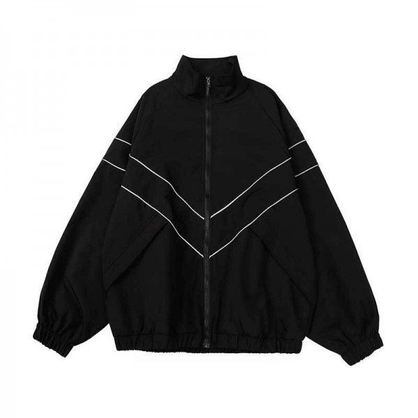 Sports jacket autumn and winter new men's and women's loose jacket versatile casual couple jacket